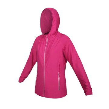 桃紅銀-M FIRESTAR 女彈性防曬連帽外套(涼感 運動 慢跑 路跑 上衣「JL175-47」