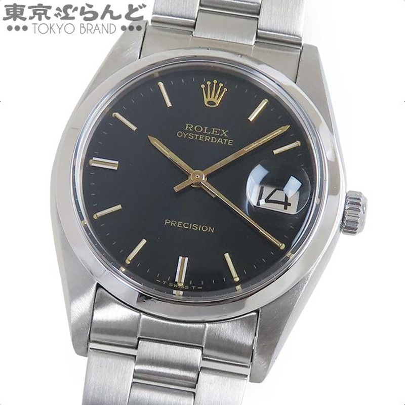 ロレックス ROLEX オイスターデイト プレシジョン 6694 ブラック SS オイスターブレス 腕時計 メンズ 手巻式 OH済 仕上済  101654340 | LINEブランドカタログ