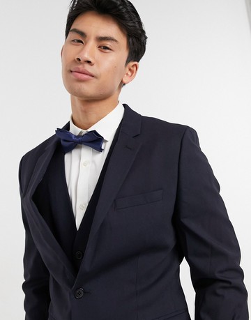 ASOS DESIGN skinny suit jacket in navy