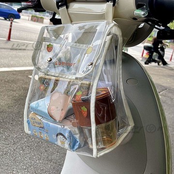 新款【upton】電動車前置物兜防水掛包通用大容量透明收納袋置物防雨袋雙包扣
