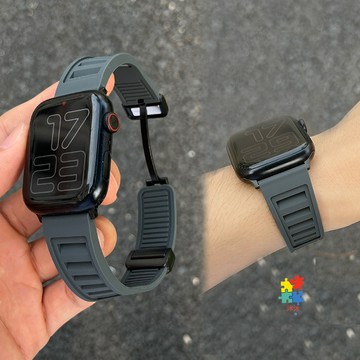 親膚 簡約 鏤空散熱 適用 Apple Watch 11 10 9 8 SE 7 6 42mm 46mm 蘋果手錶錶帶