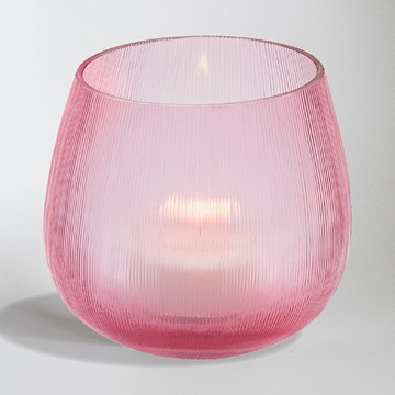 PHILIPPI 絲紋玻璃燭台(殷紅)