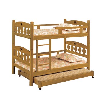 【本木】密斯狄系列 3.5尺烏心石圓柱三層床