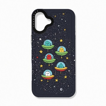 iPhone 16 Plus 殼 TRON iPhone 16 PLUS 星空飛碟外星人系列 太空殼 透白款 手機殼