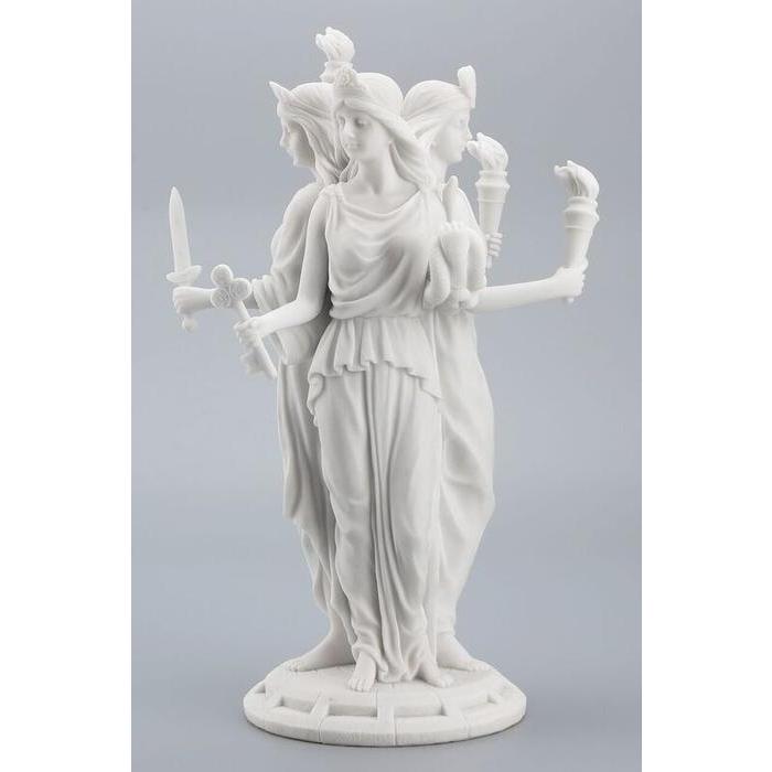 西洋彫刻 ギリシャ神話女神 女魔術師の保護者 ヘカテー彫像 高さ約30ｃｍ  占いの館 占星術(輸入品