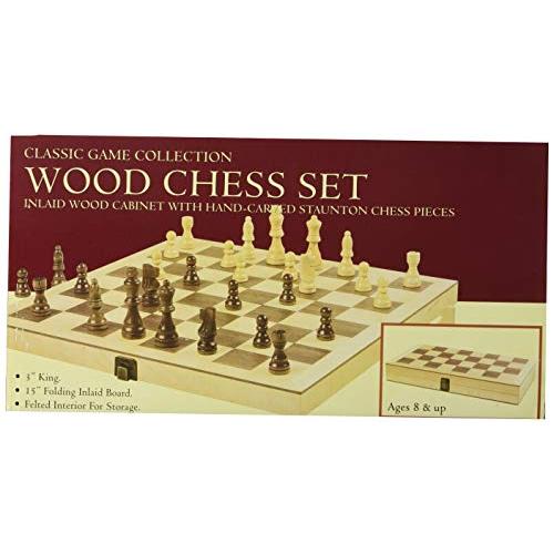 Classic Wood Folding Chess Set