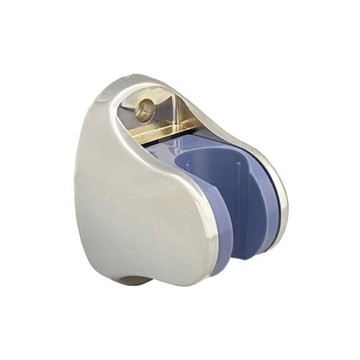 【KINGBATH】花灑王蓮蓬頭專用五段可調角度掛〈銀藍色〉1組 附塑膠壁虎及螺絲 蓮蓬頭掛勾 花灑固定掛座