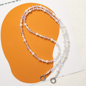 『百貨屋二號』掛鏈手機殼掛繩長款手機掛繩編織手機鏈高端新款ins風串珠掛脖繩