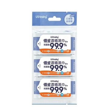 【蝦皮直營】優生 酒精濕巾超厚型8抽3入