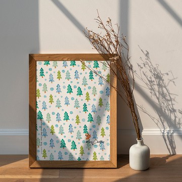 聖誕森林【CM21008】洛可可草莓 卡片明信片含信封