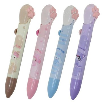 小禮堂 Sanrio 三麗鷗 造型原子筆 0.7mm 黑 (貓咪肉球款) Kitty 美樂蒂 大耳狗
