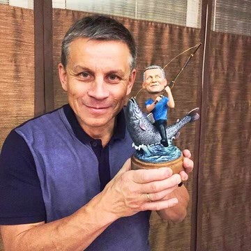 客制化人物公仔 人偶 3D人像畫 似顏繪 肖像 定制 生日 紀念 釣魚