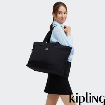 Kipling 經典百搭黑大容量手提托特包-COLISSA UP