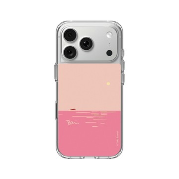 iPhone 18 Pro Clear Case（相機按鈕） 透明 - Taku Bannai 坂内拓 - Passenger boat｜粉海的歸航