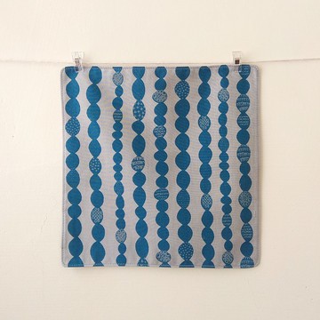 日本純棉手帕 = 北歐風 = 幾何圈圈 = 淺灰