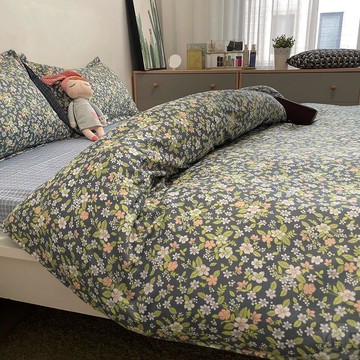 田園風碎花 床包 四件組 床組 三件套 單人雙人加大特大床包組 床單被套枕頭套 保潔墊 舒柔棉 適合裸睡