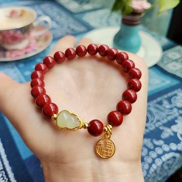 【紫南宮過爐🙏🏻】隔日到貨 保真硃砂手串 高含量硃砂手鏈 硃砂手鏈 葫蘆 硃砂手鍊 硃砂手串 招財 納福 轉運 男女手鏈