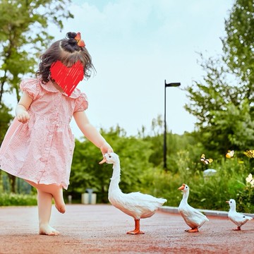 日系田園風影樓攝影外拍實景拍照兒童道具仿真大鵝家居擺件玩偶