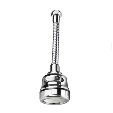 轉接頭節水器 【宅配免運】3段電鍍定向硬管花灑節水器起泡器-長款 20cm