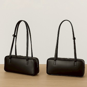 MISUE 韓系蝴蝶結腋下包 肩背包 保齡球包 大容量百搭 單肩包-兩色