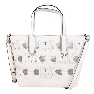 MICHAEL KORS ELIZA MK車線穿孔造型兩用托特包.白
