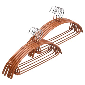 日版超厚多功能無痕衣架 金色 寬43x高21cm 浸塑材質+鍍鉻  10支