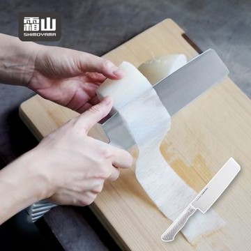 日本霜山 一體成形不鏽鋼菜切刀-30cm