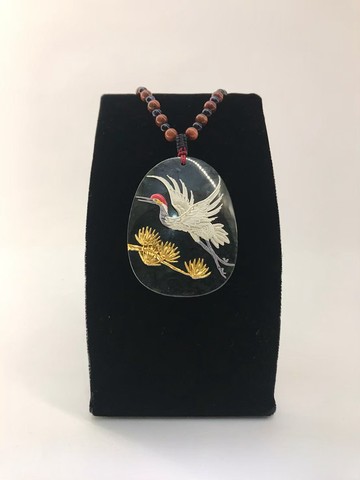 晨墨飾金系列-松鶴  墜子 項鍊  飾品
