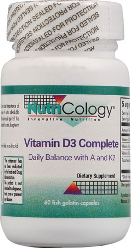 NutriCology Vitamin D3 Complete 60 Gelatin Capsules