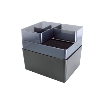 O-Life 方形手提式收納盒+堆疊收納盒組合/可堆疊收納盒/置物盒/小物收納