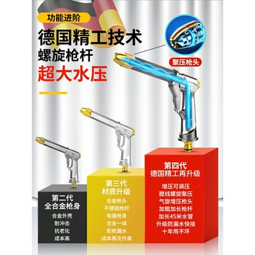 德國進口洗車水槍高壓家用伸縮水管軟管強力噴槍噴頭搶沖洗地車用