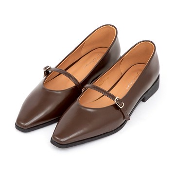 D+AF 女爵尖頭平底瑪莉珍鞋