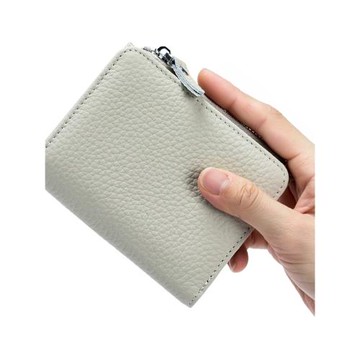 2025新款搭扣錢夾防消磁防盜刷零錢袋卡包一體潮真皮折疊短款錢包