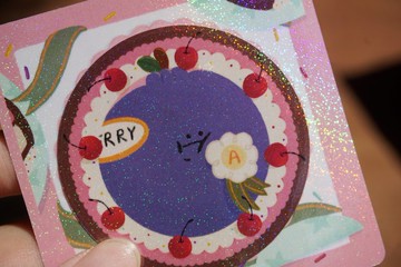 黑森林櫻桃蛋糕/綜合水果派貼紙 2款