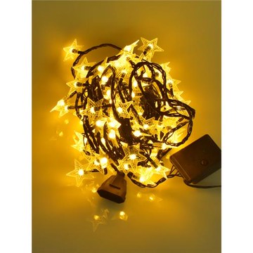 LED太陽能小星星七彩閃燈串燈低壓24V滿天星戶外防水圣誕節裝飾燈