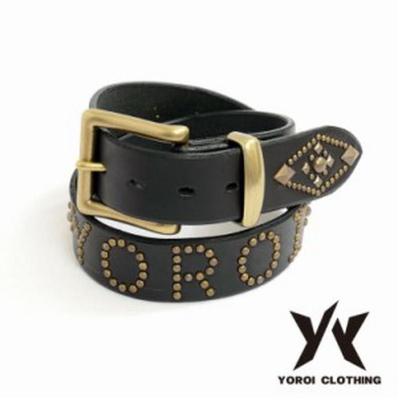Yoroi スタッズ ベルト メンズ 本革 牛革 レザー 鎧 461 929b 通販 Lineポイント最大1 0 Get Lineショッピング
