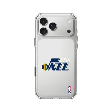 iPhone 17 Pro Max Clear Case（相機按鈕） 透明 - NBA - Logo-猶他爵士 Utah Jazz - Light