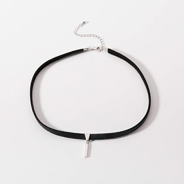 純銀choker頸鏈項圈女士鎖骨鏈脖子飾品短款頸帶性感黑色項鏈脖鏈