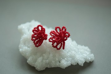 treasure珠寶編織系列│小紅花款 可改耳夾