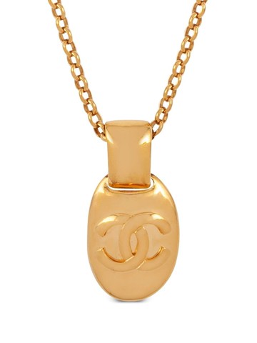 CHANEL Pre-Owned - 1997 CC pendant necklace - women - Gold Plated Brass - One Size