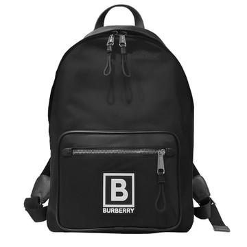 BURBERRY 巴寶莉 80653101 BURBERRY 巴寶莉 尼龍拉鍊後揹包(黑色)