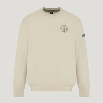 Adidas 愛迪達 Fav Cw Crew LD7457 男女 長袖上衣 休閒長袖 大學T 米