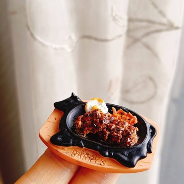 牛排 台式 鐵板 濃湯 麵包 果汁 袖珍 手作 迷你 食玩 微型
