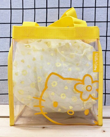 【震撼精品百貨】Hello Kitty 凱蒂貓 日本SANRIO三麗鷗KITTY透明防水袋-黃*20087 震撼日式精品百貨