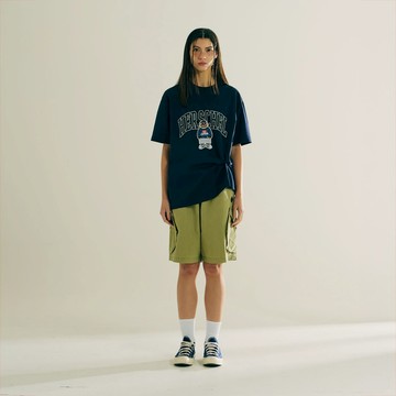 【Herschel】官方直營 中性微落肩大熊圖T-白/深藍 共2色 H6251001系列