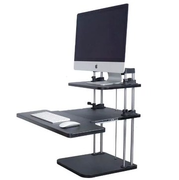 站著站立式辦公桌電腦可升降桌子電腦支架站立桌上桌工作臺【摩可美家】