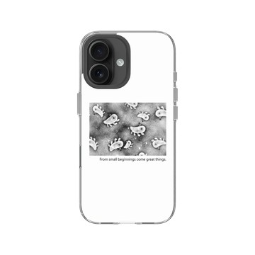 iPhone 16 Clear Case（相機按鈕） 透明 - 怪奇事物所 Incrediville - 所長細胞群_白