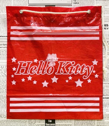 【震撼精品百貨】Hello Kitty 凱蒂貓~HELLO KITTY日本SANRIO三麗鷗KITTY縮口袋/購物袋-星星紅*85121