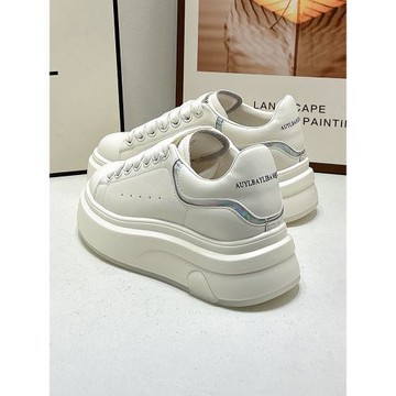 歐洲站真皮小白鞋女2025春季新款松糕底增高早秋鞋子板鞋ins潮鞋