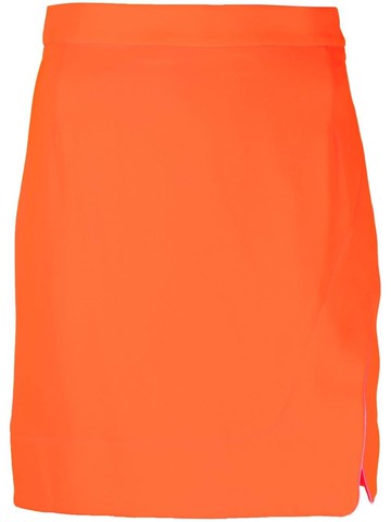 Vivienne Westwood - wrap thigh skirt - women - Viscose/Polyester/Polyester - 40 - Orange